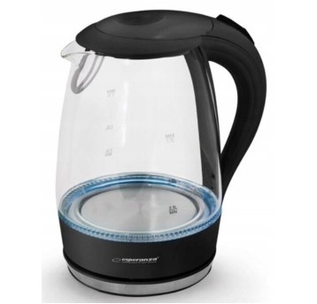 Czajnik elektryczny ESPERANZA Salto Angel 2200W kol. czarny 1,7L szklany z podświetleniem [EKK011K]