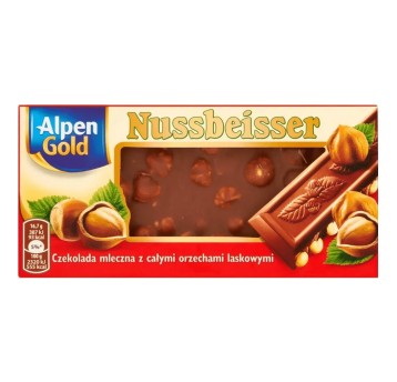 Czekolada ALPEN GOLD NUSSBEISSER z orzechami laskowymi owijka 100g