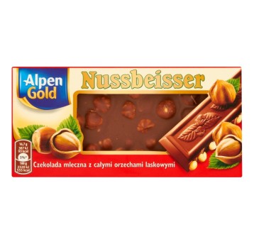 Czekolada ALPEN GOLD NUSSBEISSER z orzechami laskowymi owijka 220g