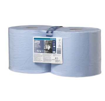 Czyściwo papierowe w roli TORK Industrial Heavy-Duty Wiping Paper celuloza 3 warstwy | Ø262mm szer. 235mm dł. 119m 350 listków | kol. niebieski 1 rolka [130081]