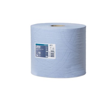 Czyściwo papierowe w roli TORK Industrial Heavy-Duty Wiping Paper celuloza 3 warstwy | Ø262mm szer. 235mm dł. 119m 350 listków | kol. niebieski 1 rolka [130081]