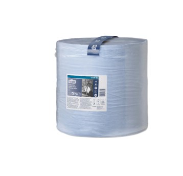 Czyściwo papierowe w roli TORK Industrial Heavy-Duty Wiping Paper włókna pierwotne 3 warstwy | Ø390mm szer. 369mm dł. 255m 750 listków | kol. niebieski 1 rolka [130080]