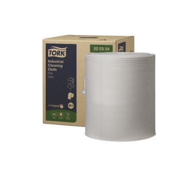 Czyściwo włókninowe w roli TORK Industrial Cleaning Cloth włóknina 1 warstwa | Ø380mm szer. 420mm dł. 361m 950 listków | kol. szary 1 rolka system W1 [520304]