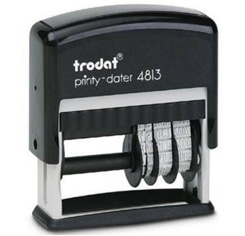Datownik automatyczny samotuszujący 8 cyfrowy ISO 4mm TRODAT PRINTY LINE 4813 tworzywo z płytką tekstową [TR4813ISO]