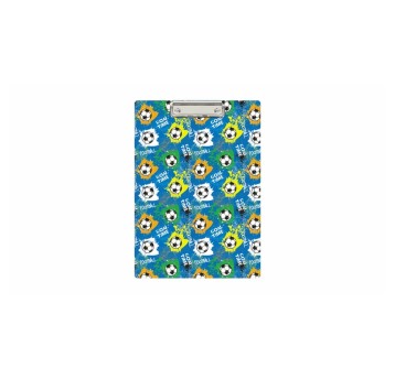 Deska A4 niezamykana z klipsem na krótkim boku BIURFOL FOOTBALL PVC [KHN-01-34]