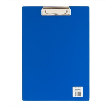 Deska A4 niezamykana z klipsem na krótkim boku BIURFOL PVC kol. niebieski [KH-01-01]