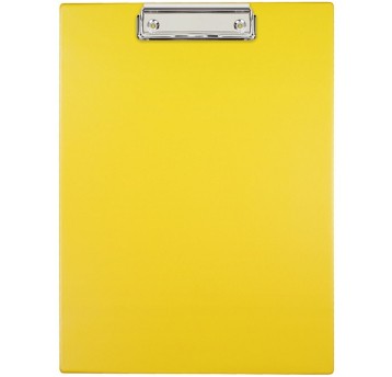 Deska A4 niezamykana z klipsem na krótkim boku BIURFOL PVC kol. żółty [KH-01-08]