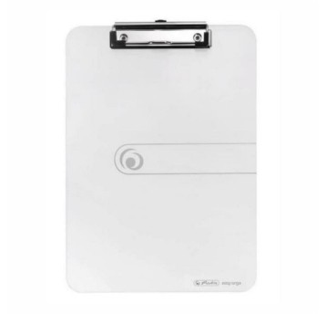 Deska A4 niezamykana z klipsem na krótkim boku HERLITZ EASY ORGA polistyren kol. przezroczysty [11205697]