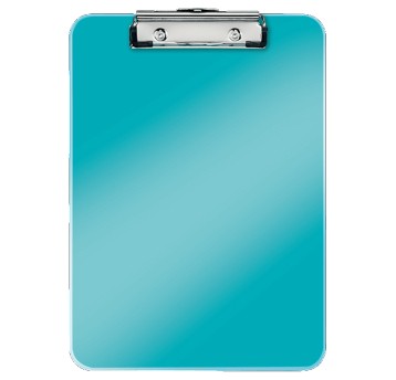 Deska A4 niezamykana z klipsem na krótkim boku LEITZ WOW polistyren kol. turkusowy [39710051]