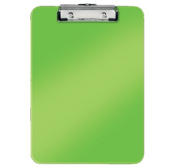 Deska A4 niezamykana z klipsem na krótkim boku LEITZ WOW polistyren kol. zielony [39710054]