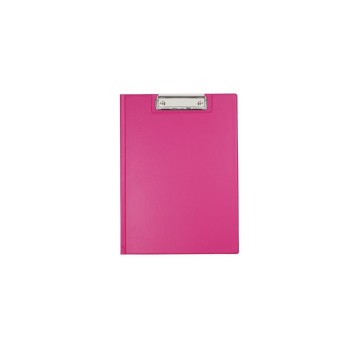 Deska A4 zamykana z klipsem na krótkim boku BIURFOL NEW COLOURS PVC kol. różowy [KKL-04-03]