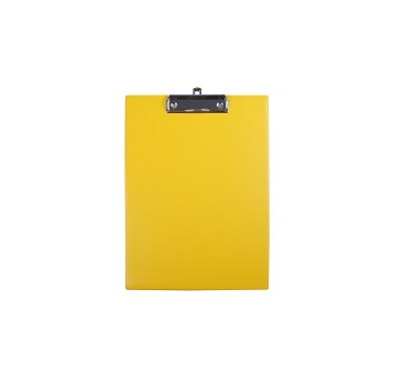 Deska A4 zamykana z klipsem na krótkim boku BIURFOL PVC kol. żółty [KH-04-08]