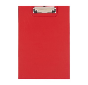 Deska A4 zamykana z klipsem na krótkim boku D.RECT PVC kol. czerwony [9453]