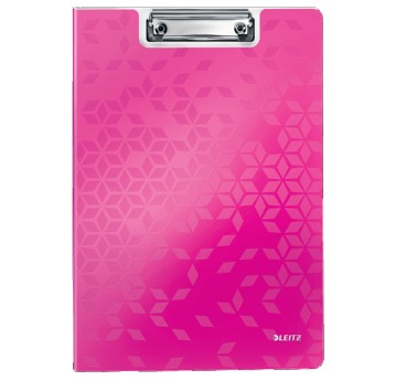 Deska A4 zamykana z klipsem na krótkim boku LEITZ WOW PP kol. różowy [41990023]