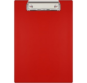 Deska A5 niezamykana z klipsem na krótkim boku BIURFOL PVC kol. czerwony [KH-00-04]