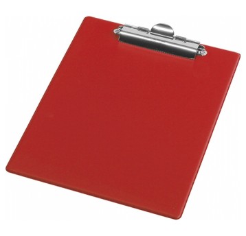Deska A5 niezamykana z klipsem na krótkim boku PANTA PLAST PVC kol. czerwony [0315-0004-05]