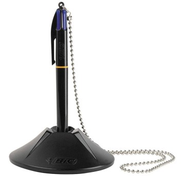 Długopis olejowy automatyczny BIC 4 COLOURS Counter Pen kol. niebieski kol. obudowy czarny na łańcuszku 1mm pudełko [918515]