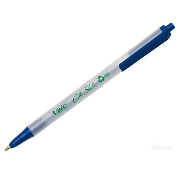 Długopis olejowy automatyczny BIC Clic Stic ECOlutions kol. niebieski kol. obudowy przezroczysty 1mm [8806891]