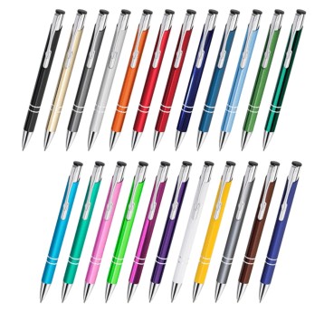 Długopis olejowy automatyczny MILLENIUM Cosmo kol. niebieski kol. obudowy mix kolorów z grawerem