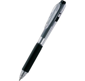 Długopis olejowy automatyczny PENTEL BK437 kol. czarny kol. obudowy przezroczysty 0,7mm