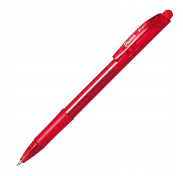Długopis olejowy automatyczny PENTEL BK717 kol. czerwony kol. obudowy czerwony 0,7mm