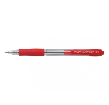 Długopis olejowy automatyczny PILOT Super Grip kol. czerwony kol. obudowy czerwony 0,7mm [BPGP-10R-F-R]
