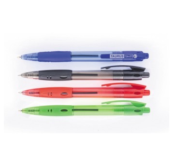 Długopis olejowy automatyczny TAURUS TDA-011 kol. czarny kol. obudowy czarny 0,7mm