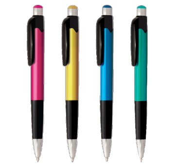 Długopis olejowy automatyczny TETIS kol. niebieski kol. obudowy mix kolorów [KD920-NM]