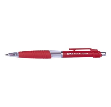 Długopis olejowy automatyczny TOMA MEDIUM TO-038 kol. czerwony kol. obudowy czerwony 1mm