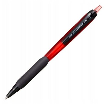 Długopis olejowy automatyczny UNI JETSTREAM SXN-101-05 kol. czerwony z gumowym uchwytem 0,5mm