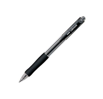 Długopis olejowy automatyczny UNI LAKNOCK SN-100 kol. czarny kol. obudowy przezroczysty 0,7mm