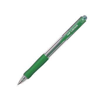 Długopis olejowy automatyczny UNI LAKNOCK SN-100 kol. zielony kol. obudowy przezroczysty 0,7mm