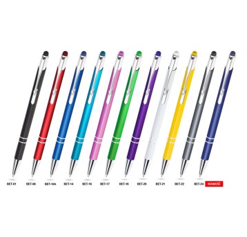 Długopis olejowy obrotowy MILLENIUM Bello touch pen kol. niebieski kol. obudowy mix kolorów [BET]