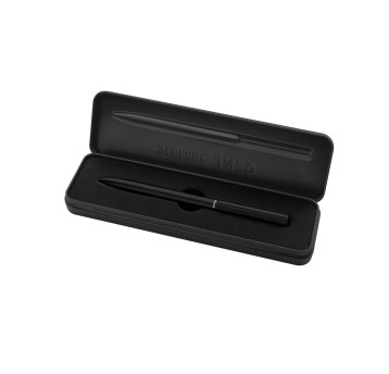 Długopis olejowy obrotowy PELIKAN INEO Elemente Black Rock kol. niebieski kol. obudowy czarny ; etui metalowe [400191372]