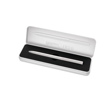 Długopis olejowy obrotowy PELIKAN INEO Elemente Clearing Breeze kol. niebieski kol. obudowy srebrny ; etui metalowe [400191371]