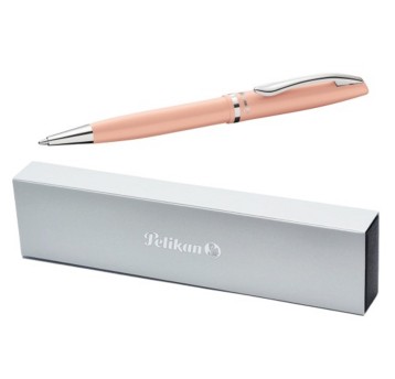 Długopis olejowy obrotowy PELIKAN JAZZ PASTEL kol. niebieski kol. obudowy pomarańczowy pudrowy pudełko ozdobne [812610]