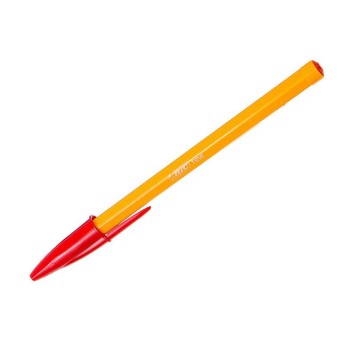 Długopis olejowy zwykły BIC Orange kol. czerwony kol. obudowy pomarańczowy 0,8mm [8099241]