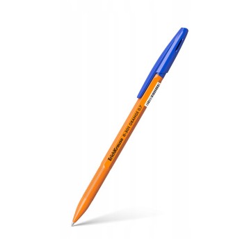Długopis olejowy zwykły ERICHKRAUSE R-301 kol. czarny kol. obudowy pomarańczowy (typ Bic Orange) 0,7mm