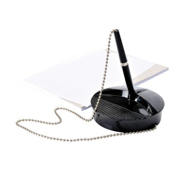 Długopis olejowy zwykły FELLOWES mix kolorów kol. obudowy czarny na łańcuszku wkład czarny/niebieski [9821502]