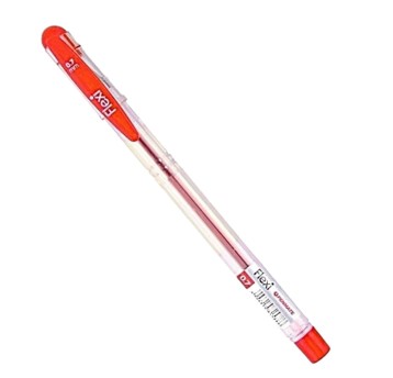 Długopis olejowy zwykły FLEXI kol. czerwony kol. obudowy przezroczysty 0,7mm [TT7040]