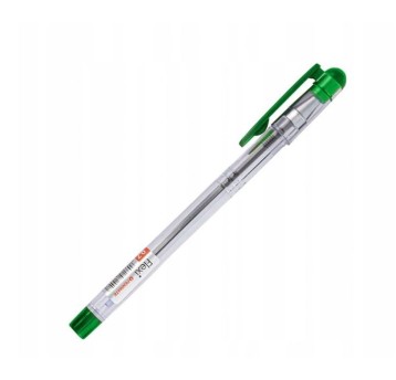 Długopis olejowy zwykły FLEXI kol. zielony kol. obudowy przezroczysty 0,7mm [TT7039]
