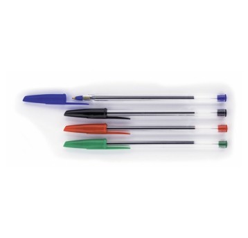 Długopis olejowy zwykły TAURUS D-101 kol. czarny kol. obudowy przezroczysty (typ Bic Crystal) 1mm [96-140653]