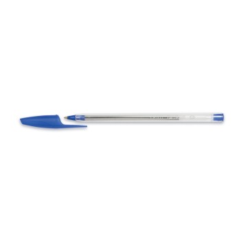 Długopis olejowy zwykły TAURUS D-101 kol. niebieski kol. obudowy przezroczysty (typ Bic Crystal) 1mm [96-140653]