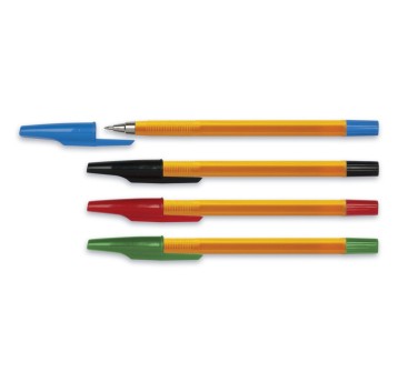 Długopis olejowy zwykły TAURUS D-203 kol. niebieski kol. obudowy żółty 0,7mm