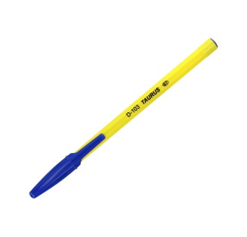 Długopis olejowy zwykły TAURUS kol. niebieski kol. obudowy żółto-niebieski 0,7mm [D-103]