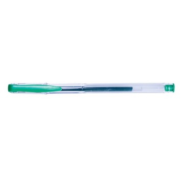 Długopis żelowy zwykły OFFICE PRODUCTS kol. zielony kol. obudowy przezroczysty 0,5mm [17025211-02]