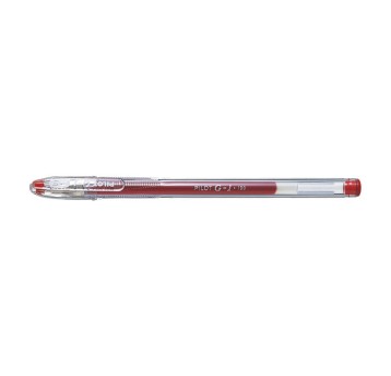 Długopis żelowy zwykły PILOT G1 kol. czerwony kol. obudowy przezroczysty 0,5mm [BL-G1-5T-R]