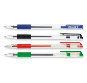 Długopis żelowy zwykły TAURUS GEP9022A kol. niebieski kol. obudowy niebieski z gumowym uchwytem 0,5mm [96-542095]
