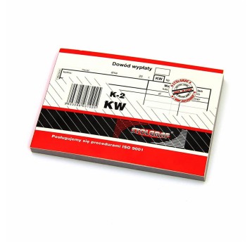 Druk - Dowód wypłaty KW samokopiujący A6 wielokopia STOLGRAF poziomy jednostronny [K-2]