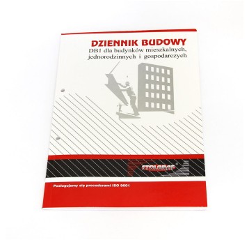 Druk - Dziennik budowy DB1 dla budynków mieszkalnych jednorodzinnych i gospodarczych offset A4 STOLGRAF pionowy dwustronny [P-11]